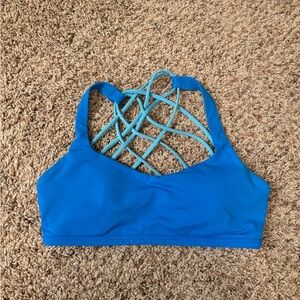 Blue Strappy Back Bralette